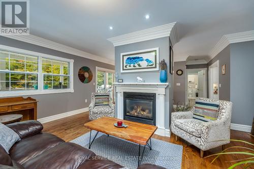 542 Larmer Line, Cavan Monaghan, ON - Indoor Photo Showing Living Room With Fireplace