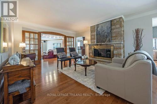 75 Mandeville Road, St. Thomas, ON - Indoor Photo Showing Living Room With Fireplace