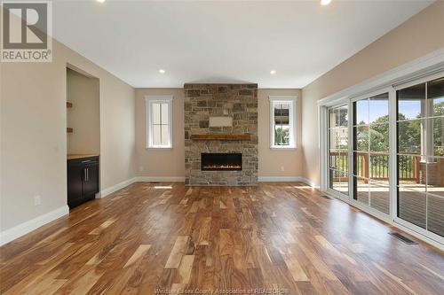 2576 Mayfair, Lasalle, ON - Indoor Photo Showing Living Room With Fireplace