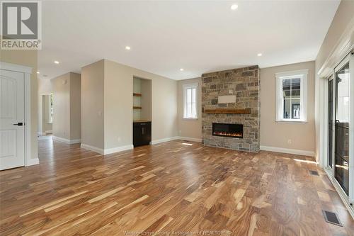 2576 Mayfair, Lasalle, ON - Indoor Photo Showing Living Room With Fireplace