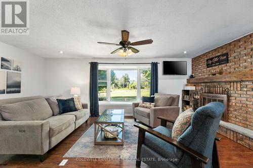 1076 Sandringham Road, Kawartha Lakes, ON - Indoor Photo Showing Living Room With Fireplace