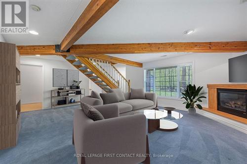 3895 Vasey Road, Tay, ON - Indoor Photo Showing Living Room With Fireplace