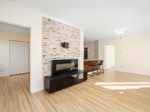 Living room - 302-550 Rue Jean-D'Estrées, Montréal (Ville-Marie), QC - Indoor Photo Showing Living Room With Fireplace