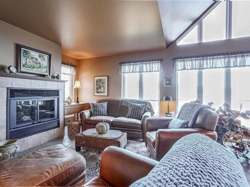 Living room - 3860 Route Du Lac-Clair, Saint-Côme, QC - Indoor Photo Showing Living Room With Fireplace