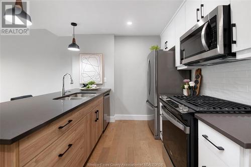 140 Main Street East Unit# 201, Kingsville, ON - Indoor Photo Showing Kitchen With Double Sink