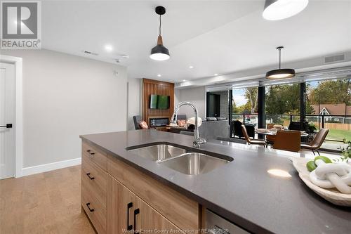 140 Main Street East Unit# 201, Kingsville, ON - Indoor Photo Showing Kitchen With Double Sink