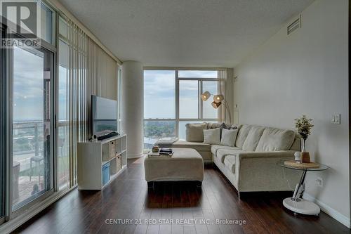 1908 - 225 Webb Drive, Mississauga, ON - Indoor Photo Showing Living Room