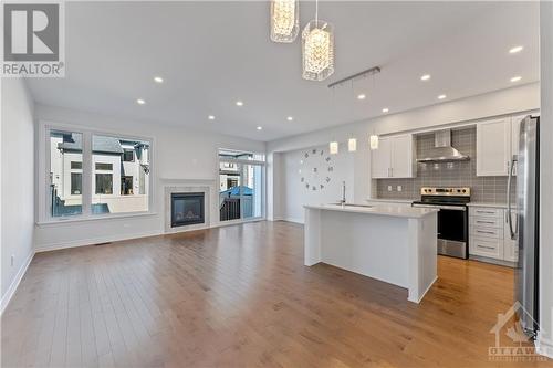 759 Cairn Crescent, Ottawa, ON - Indoor Photo Showing Kitchen With Fireplace With Stainless Steel Kitchen With Upgraded Kitchen