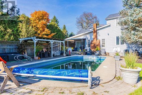 1000 8Th Concession Road W, Hamilton, ON - Outdoor With In Ground Pool With Deck Patio Veranda