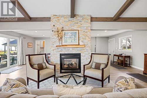 1784 St. Clair, Lakeshore, ON - Indoor Photo Showing Living Room With Fireplace