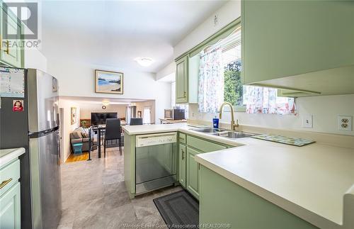 3240 St. Patrick'S Dr, Windsor, ON - Indoor Photo Showing Kitchen With Double Sink