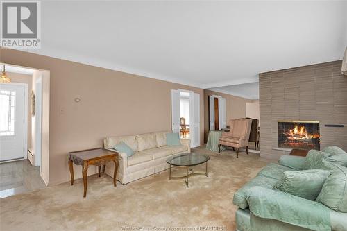 237 Burlington, Tecumseh, ON - Indoor Photo Showing Living Room With Fireplace