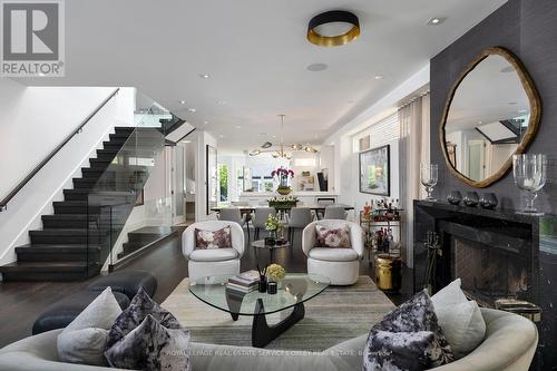 80 Mathersfield Drive, Toronto, ON - Indoor Photo Showing Living Room With Fireplace