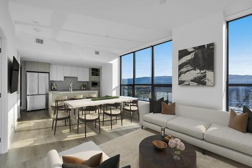 3002-1488 Bertram Street, Kelowna, BC - Indoor Photo Showing Living Room