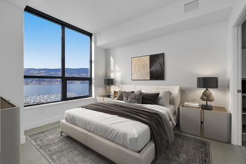 3002-1488 Bertram Street, Kelowna, BC - Indoor Photo Showing Bedroom