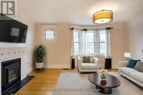 96 Roncesvalles Avenue, Toronto, ON - Indoor Photo Showing Living Room With Fireplace