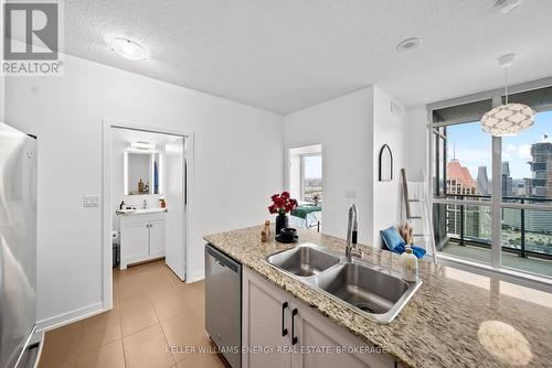 3202 - 4065 Brickstone Mews, Mississauga (Creditview), ON - Indoor Photo Showing Kitchen With Double Sink