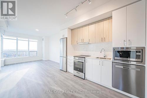 A1602 - 30 Upper Mall Way, Vaughan, ON - Indoor Photo Showing Kitchen With Stainless Steel Kitchen