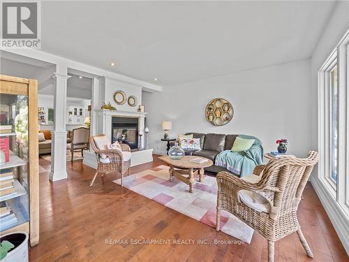 37 Maple Avenue, Hamilton, ON - Indoor Photo Showing Living Room With Fireplace