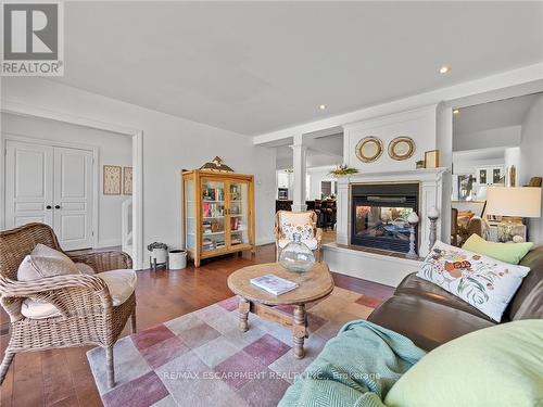 37 Maple Avenue, Hamilton, ON - Indoor Photo Showing Living Room With Fireplace