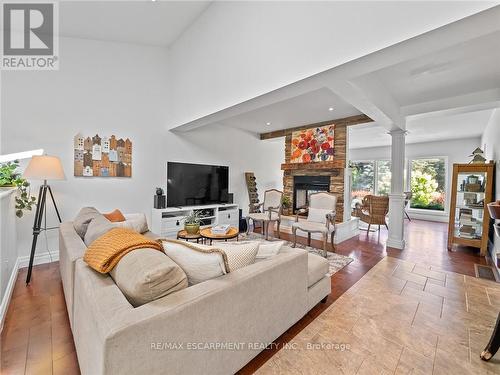 37 Maple Avenue, Hamilton, ON - Indoor Photo Showing Living Room With Fireplace