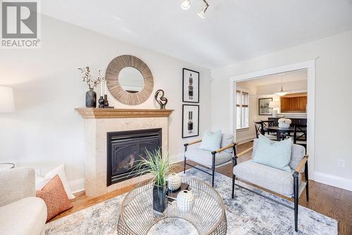 408 Milverton Boulevard, Toronto, ON - Indoor Photo Showing Living Room With Fireplace