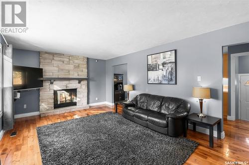 3723 Taylor Street E, Saskatoon, SK - Indoor Photo Showing Living Room With Fireplace