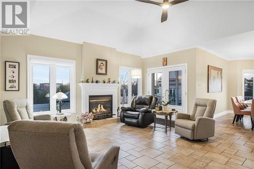 Main LR with fireplace - 338 Belle Rive Street, Hawkesbury, ON - Indoor Photo Showing Living Room With Fireplace