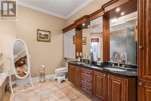 Ensuite double sink - 338 Belle Rive Street, Hawkesbury, ON - Indoor Photo Showing Bathroom