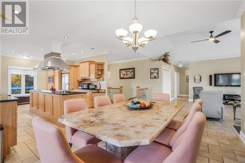 Granite dining table included - 338 Belle Rive Street, Hawkesbury, ON - Indoor Photo Showing Dining Room