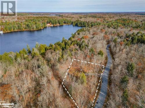 Aerial approximate lot line - 28 Loch Erne Road, Mcdougall, ON 