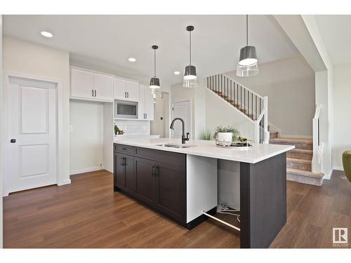 17355 2 St Nw, Edmonton, AB - Indoor Photo Showing Kitchen With Double Sink With Upgraded Kitchen