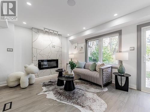 43 Cleadon Road, Toronto, ON - Indoor Photo Showing Living Room With Fireplace