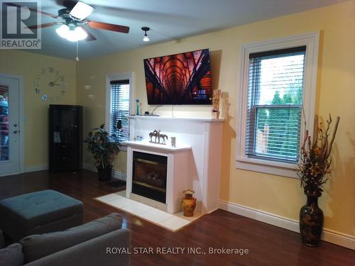 240 Freelton Road E, Hamilton, ON - Indoor Photo Showing Living Room With Fireplace