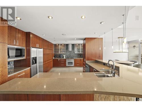 Th K 1111 Marinaside Crescent, Vancouver, BC - Indoor Photo Showing Kitchen With Double Sink With Upgraded Kitchen