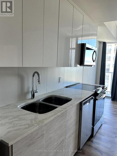 1305 - 60 Frederick Street, Kitchener, ON - Indoor Photo Showing Kitchen With Double Sink