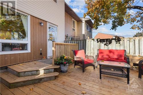 Backyard fenced deck - 98 Chimo Drive, Kanata, ON - Outdoor With Deck Patio Veranda With Exterior