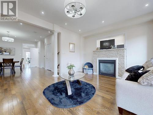 1544 Bruny Avenue, Pickering, ON - Indoor Photo Showing Living Room With Fireplace