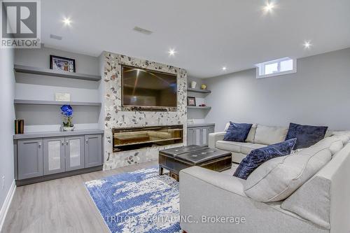 150 Andrew Hill Drive, Vaughan, ON - Indoor Photo Showing Basement With Fireplace