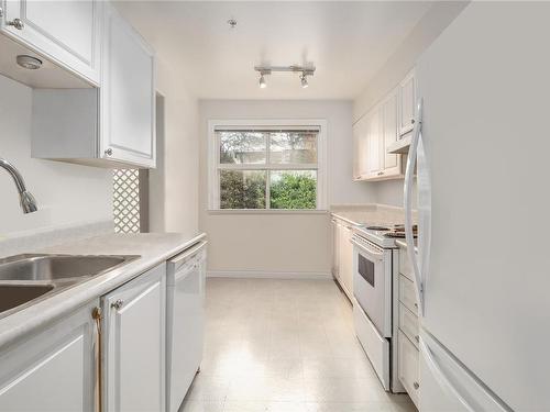 101-1580 Christmas Ave, Saanich, BC - Indoor Photo Showing Kitchen With Double Sink