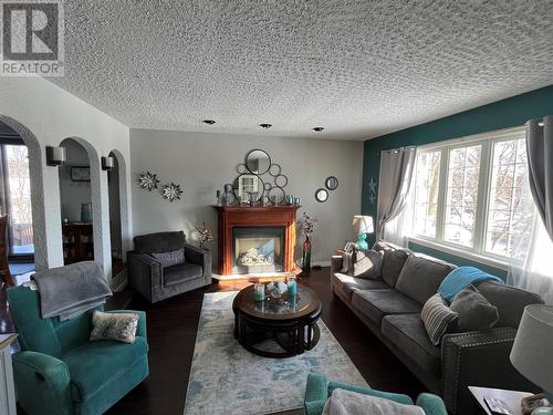 50 Valley Road, Carbonear, NL - Indoor Photo Showing Living Room With Fireplace