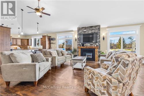 3994 Howes Road, Kingston (City North Of 401), ON - Indoor Photo Showing Living Room With Fireplace