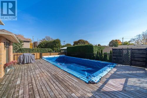 5 Flavelle Crescent, Kawartha Lakes (Lindsay), ON - Outdoor With Above Ground Pool With Deck Patio Veranda With Backyard