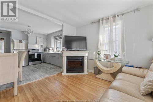 1036 Lauzon Road, Windsor, ON - Indoor Photo Showing Living Room With Fireplace