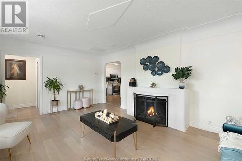 1123 Reaume, Lasalle, ON - Indoor Photo Showing Living Room With Fireplace