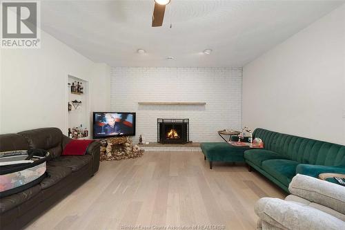 1123 Reaume, Lasalle, ON - Indoor Photo Showing Living Room With Fireplace