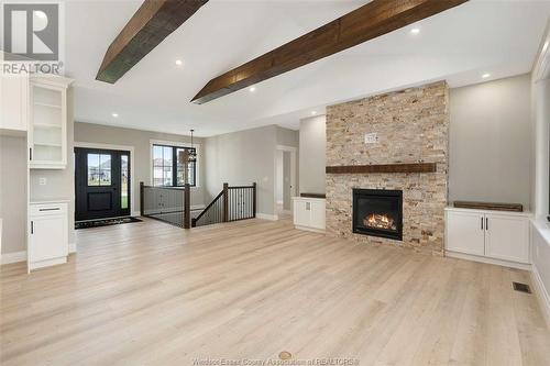 2584 Mayfair, Lasalle, ON - Indoor Photo Showing Living Room With Fireplace