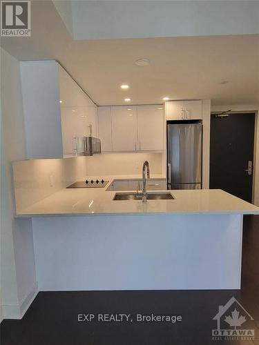 1304 - 180 George Street, Ottawa, ON - Indoor Photo Showing Kitchen With Double Sink