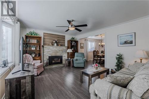 Main Floor FR/DR - 908 Lasalle Street, Cornwall, ON - Indoor Photo Showing Living Room With Fireplace