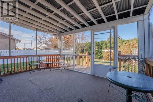 Screened in Back Deck - 908 Lasalle Street, Cornwall, ON - Outdoor With Deck Patio Veranda With Exterior